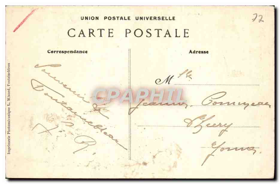Forêt de Fontainebleau — La Mare de Franchard — Imp. Phot. L. Mazard, Fontainebleau — Rückseite