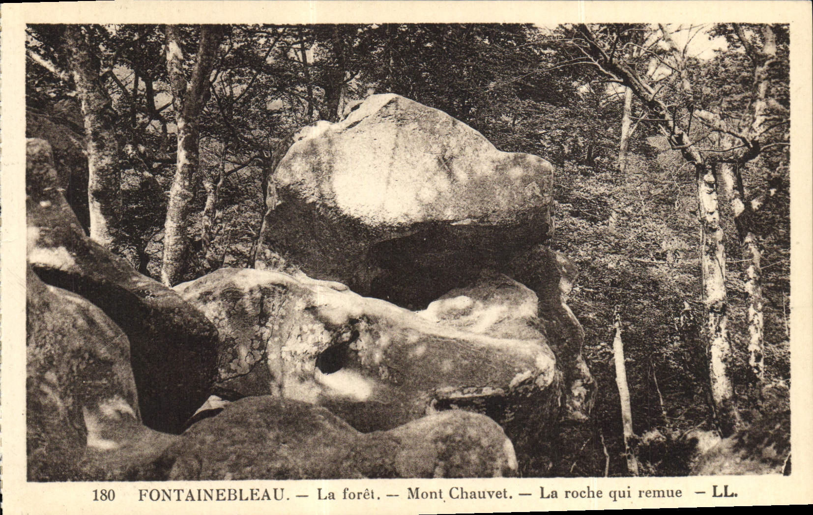 Fontainebleau — De bos — Mont Chauvet — De bewegende rots — LL. — Nr. 180
