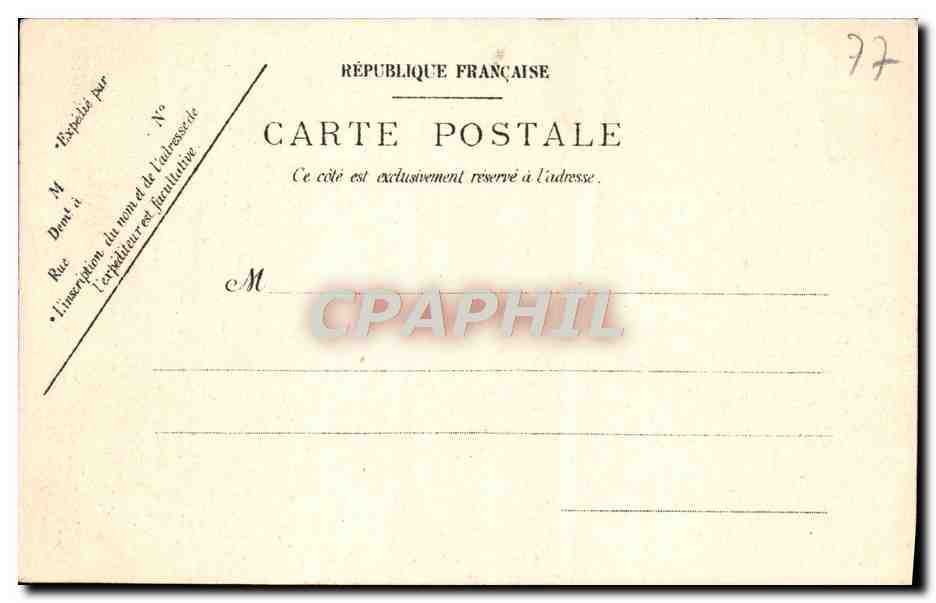 Wald von Fontainebleau — Die Tillaie Straße — L. Ménard, Foto-Verlag, Fontainebleau — Rückseite