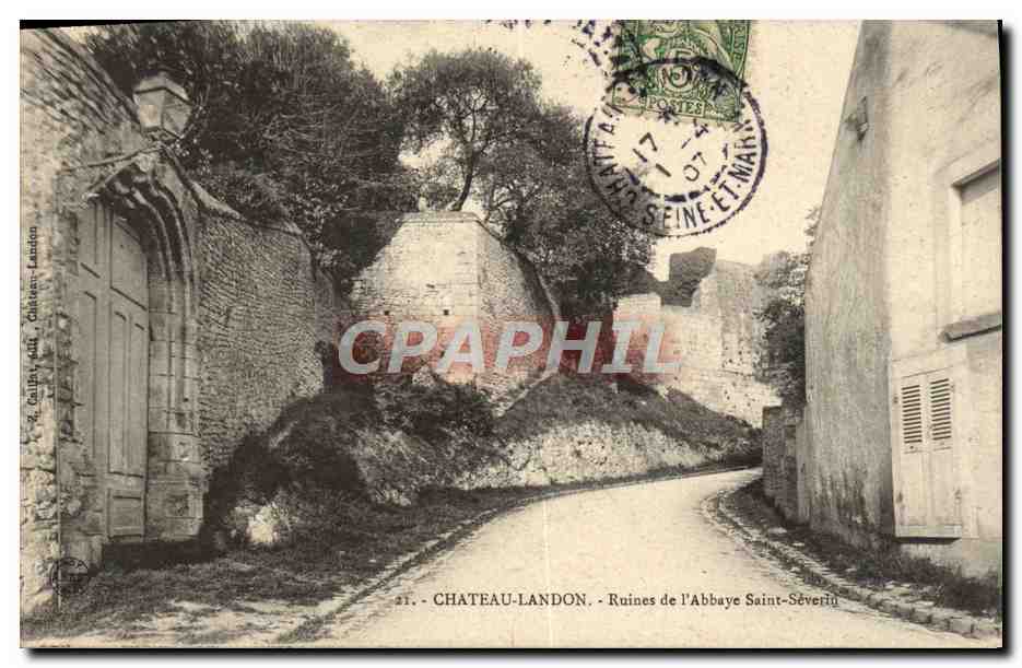 CPA Chateau Landon Ruines De l'Abbaye Saint Severin