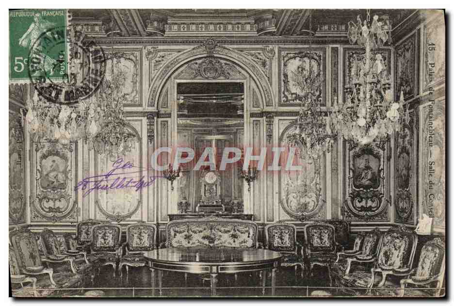 Palacio de Fontainebleau — Sala del Consejo — Editor no identificado, n° 45