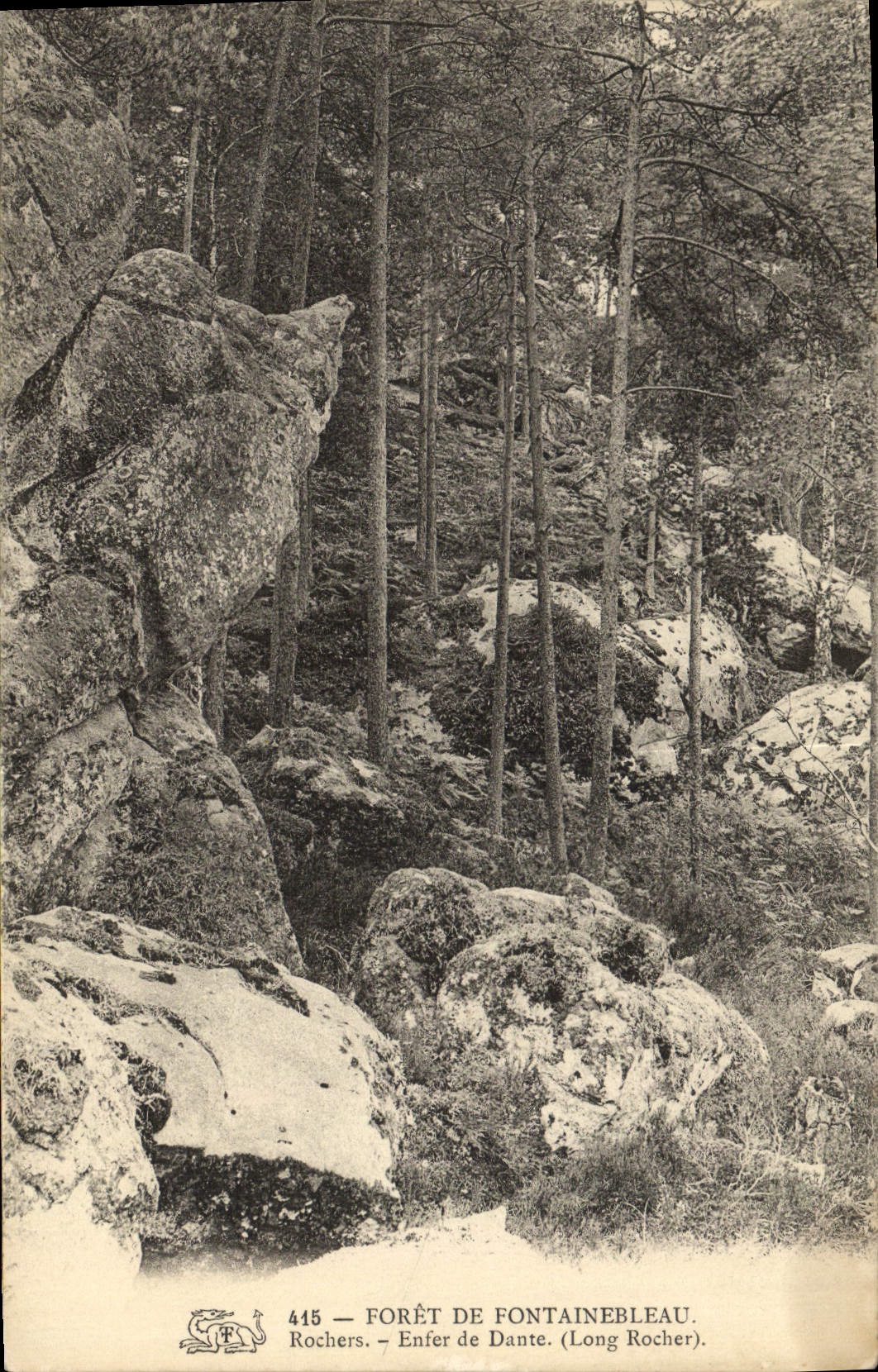 Forest of Fontainebleau — Rocks — Inferno of Dante (Long Rock) — n°415
