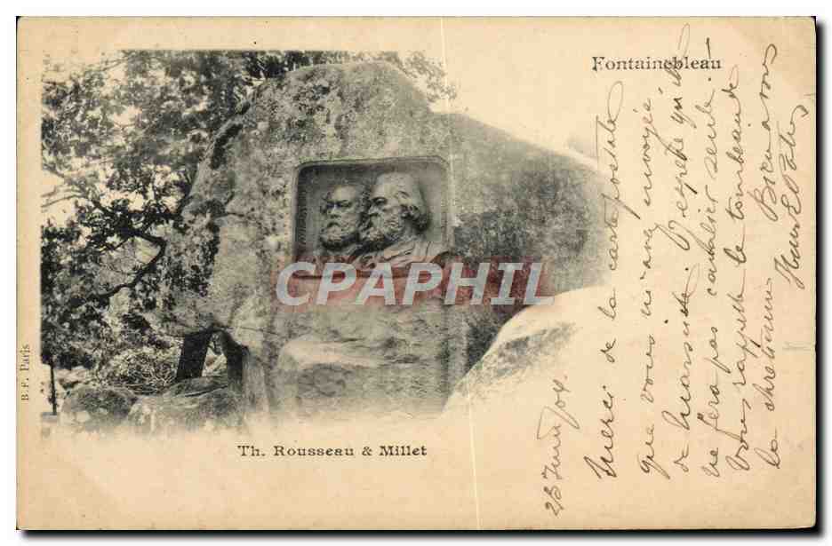 Fontainebleau — Grab von Th. Rousseau & Millet — B. F. Parks