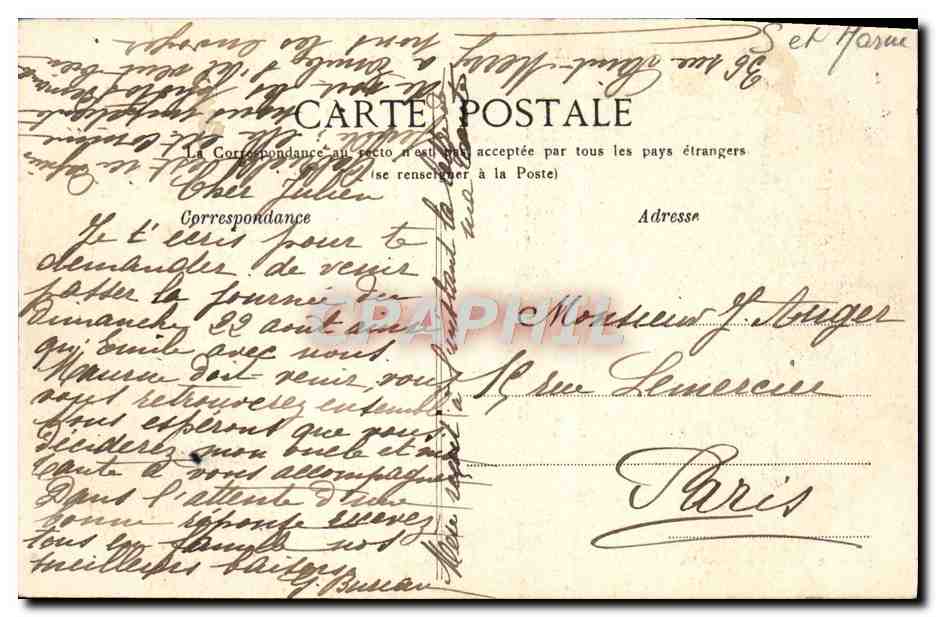 Forêt de Fontainebleau — Chaos des Gorges d'Apremont — éditeur non identifié — Verso