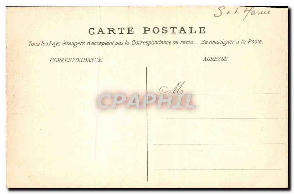 Foresta di Fontainebleau — Incrocio del Nido dell'Aquila (Mont Ussy) — editore non identificato, n° 118 — Verso