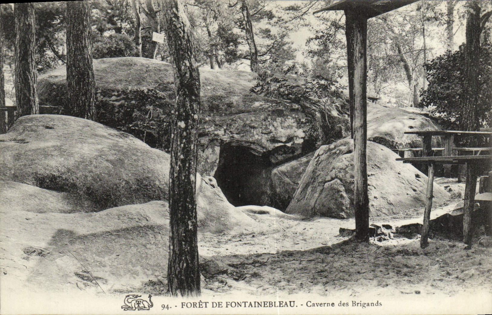 Wald von Fontainebleau — Höhle der Räuber — unbekannter Verleger, Nr. 94