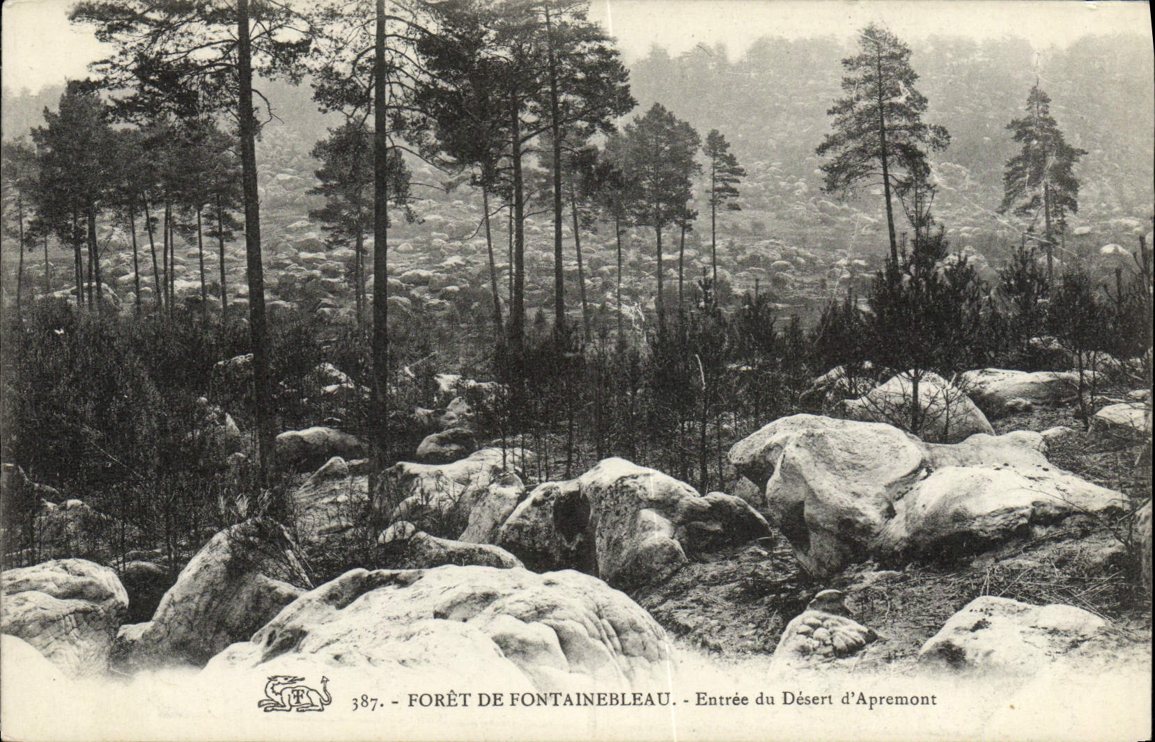 Forêt de Fontainebleau — Eingang zum Désert d'Apremont — n° 387