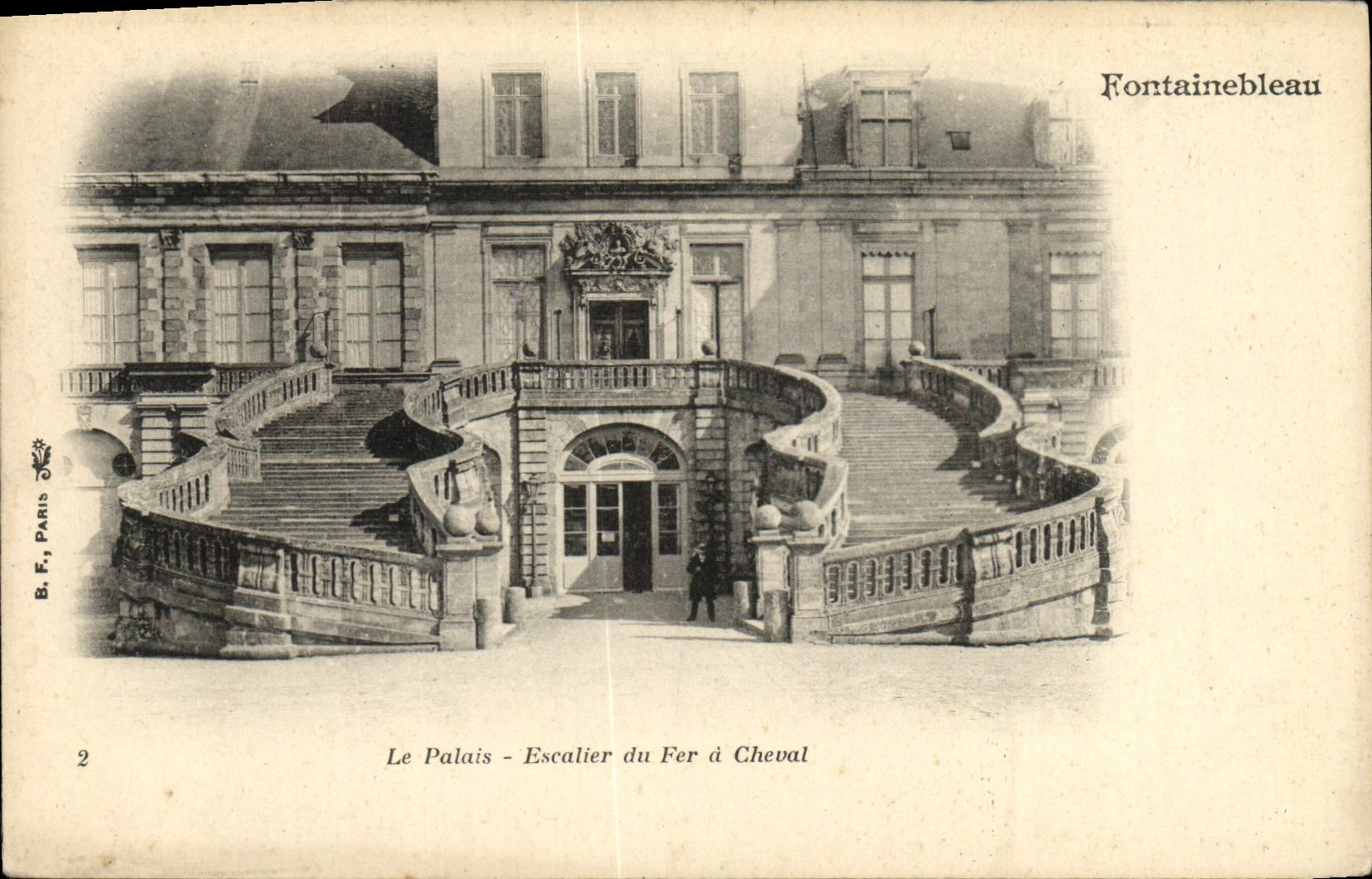 Fontainebleau — Das Schloss - Treppen des Pferdefernsehers — B. F., Paris, n°2