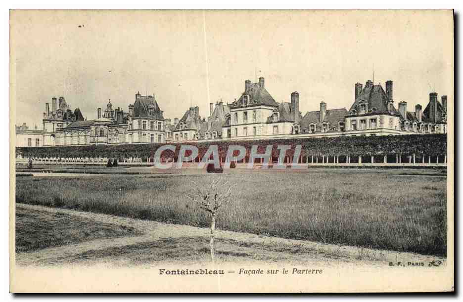 Fontainebleau — Fassade auf dem Parterre — B. F., Paris