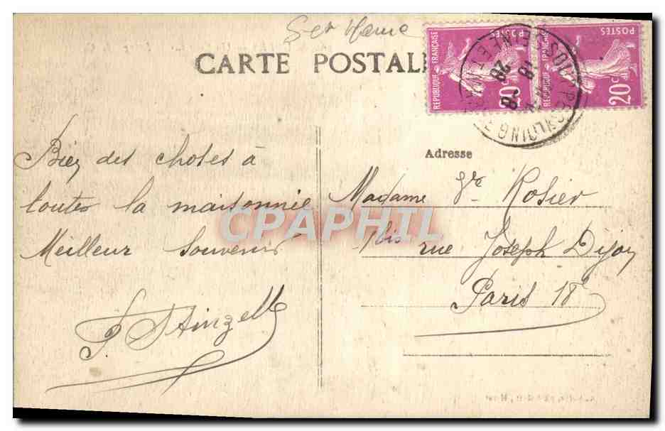 CPA Souppes Un Coin Sur Le Loing — Rückseite