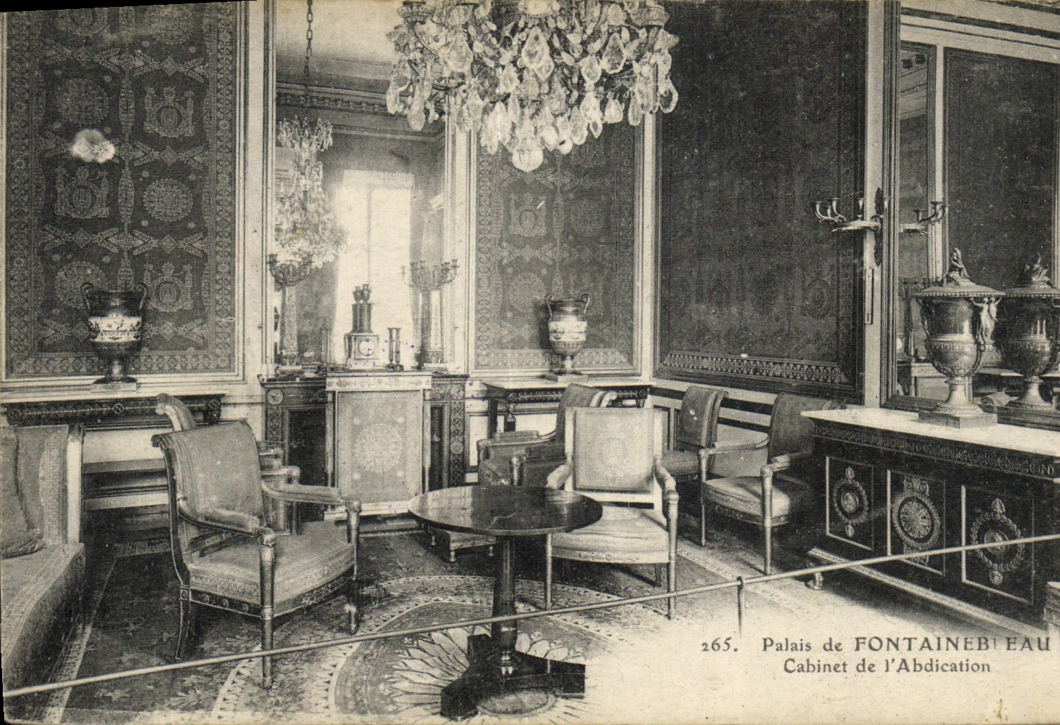 Palais de Fontainebleau — Cabinet de l'Abdication — Éditeur Japy & Le Diby, Paris, n° 265