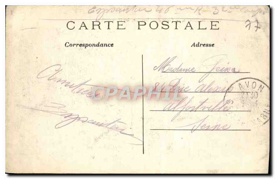 Fontainebleau — Escuela de aplicación, Les Héronnières — Reverso