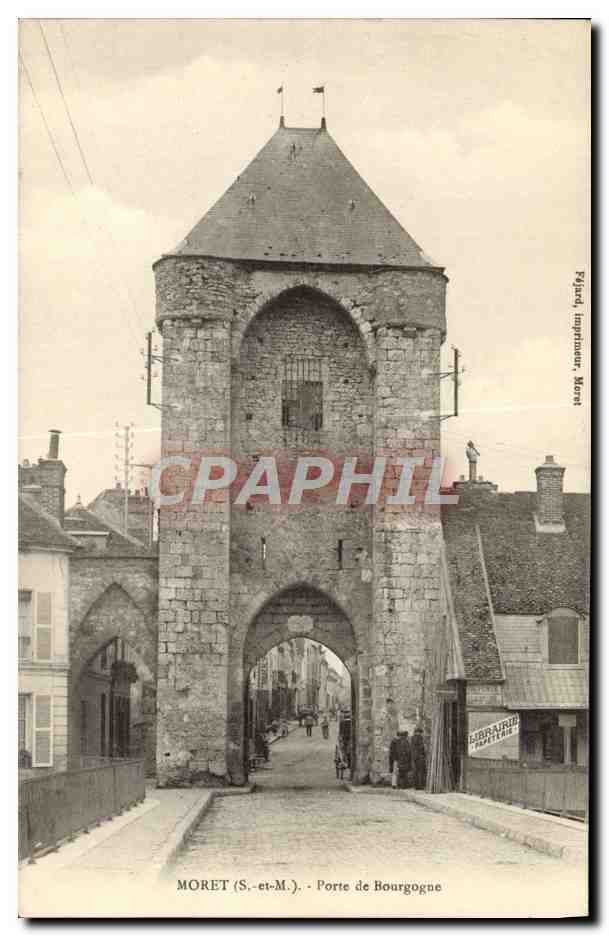 Moret (S.-et-M.) - Porte de Bourgogne — éditeur Pujol imprimeur, Moret