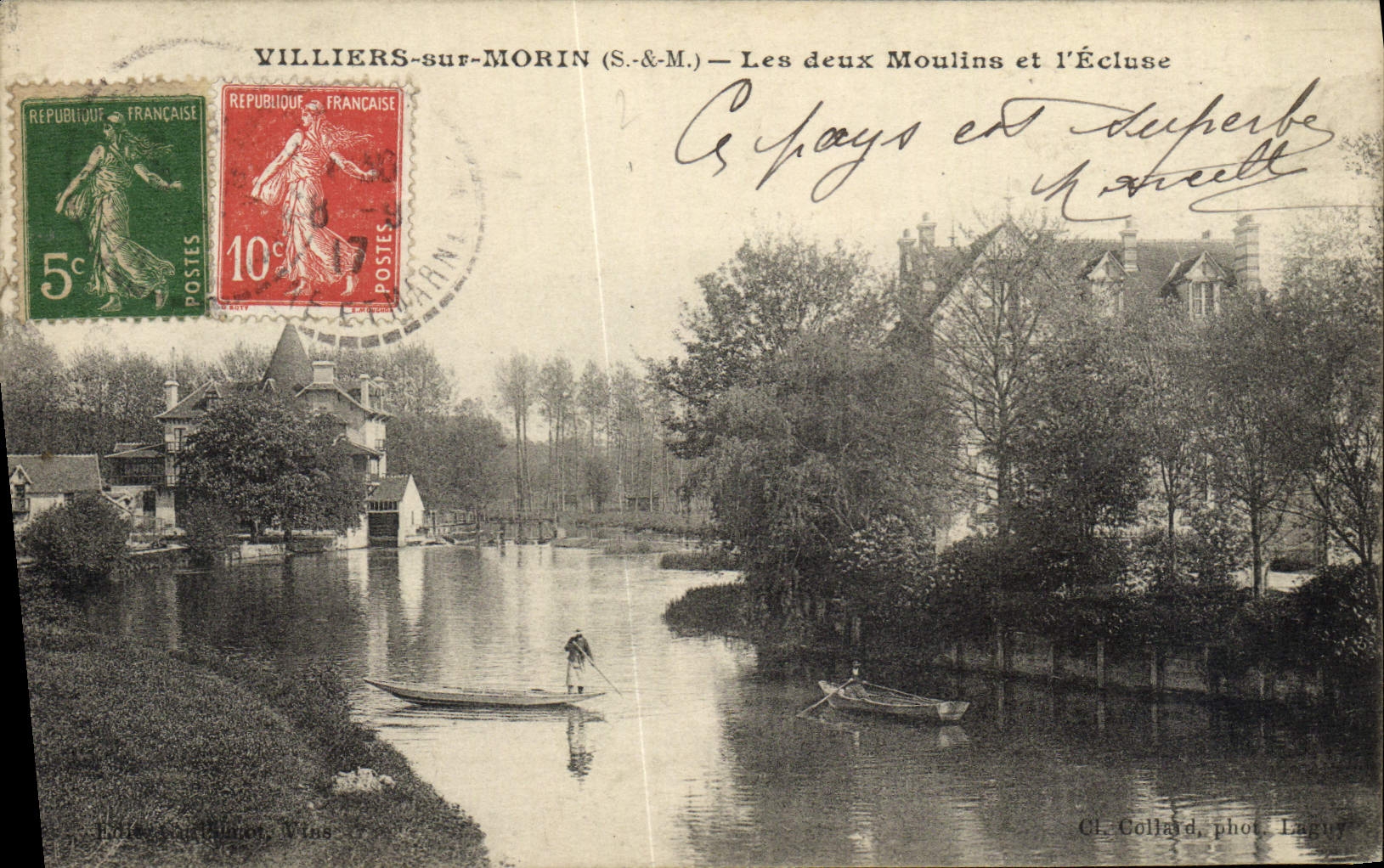 Villiers-sur-Morin (S.&M.) — Les deux Moulins et l'Écluse — Cl. Collard, phot. Laguy