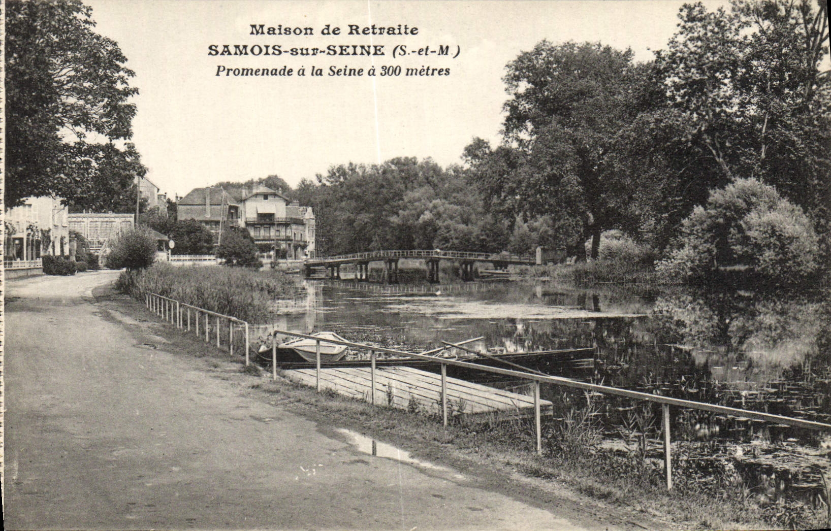 CPA Maison De Retraite Samois Sur Seine Promenade A La Seine