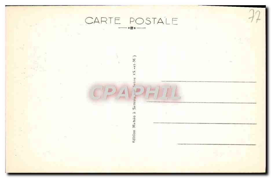 CPA Samois Sur Seine Quai de la Republique Le Bas Samois  — Rückseite