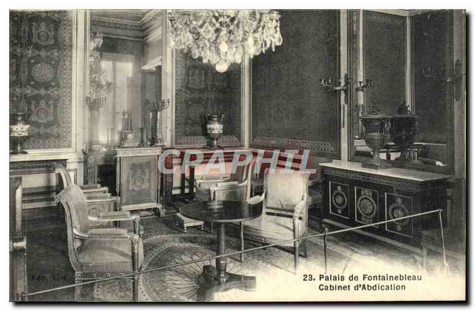 Palais de Fontainebleau — Cabinet d'Abdication — Éditeur V. 10