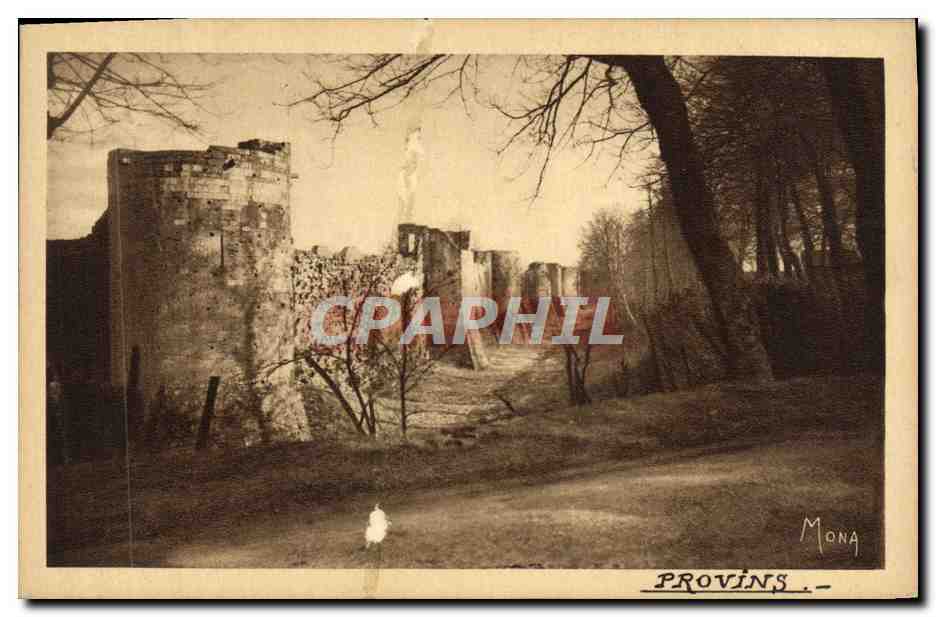 Provins — Tour aux Engins et ligne des remparts — Mona