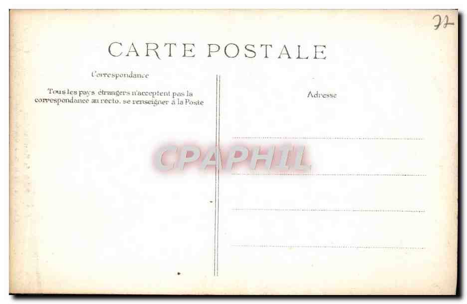 Palacio de Fontainebleau — Chimenea de la sala de las Guardias — Editor E. L. D. n° 919 — Reverso
