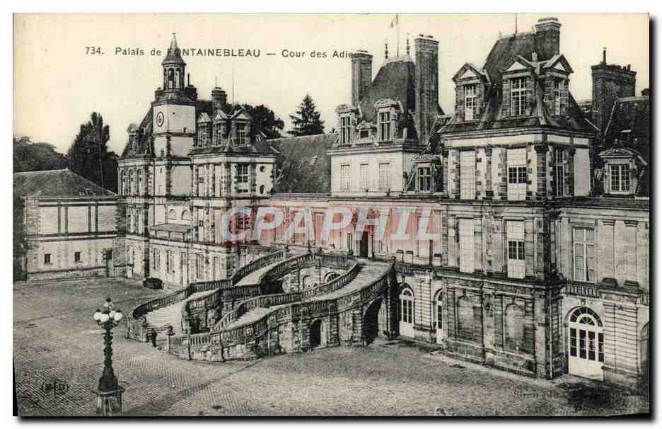 Palacio de FONTAINEBLEAU — Paseo de los Adioses — Impreso Ilustrado