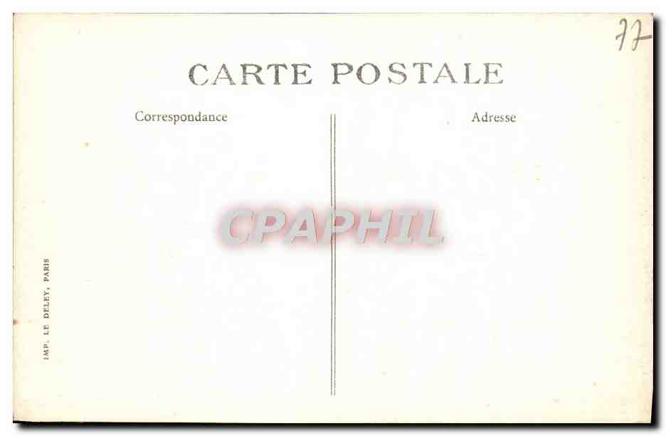 Palacio de FONTAINEBLEAU — Paseo de los Adioses — IMP. LE DELEY, PARIS — Reverso