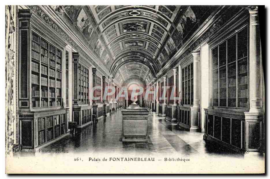 Palast von FONTAINEBLEAU — Bibliothek — Édition Brun, n° 264