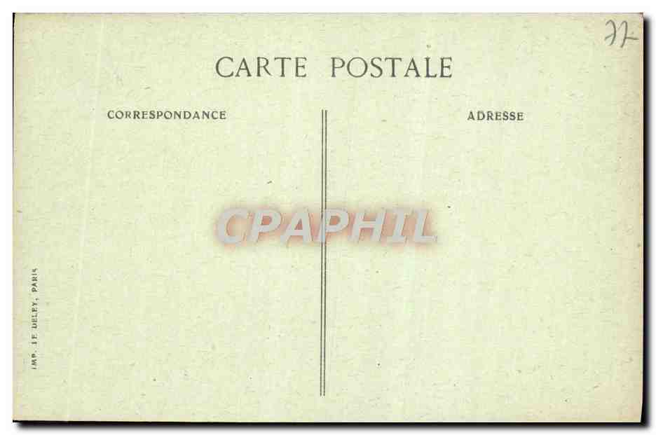 Palast von FONTAINEBLEAU — Bibliothek — Édition Brun, n° 264 — Rückseite