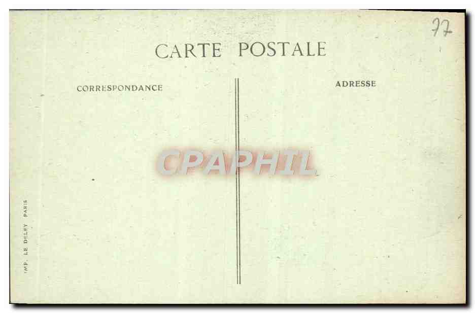 Palace of Fontainebleau — Cabinet of Abdication — Publisher Le Déley, No. 265 — Back