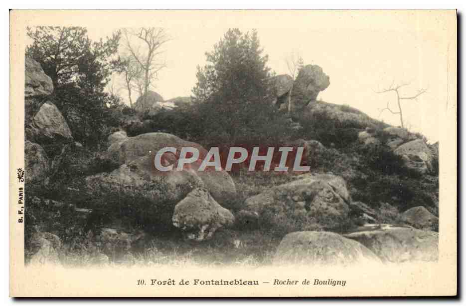 Forêt de Fontainebleau — Rocher de Bouligny — B. F., Paris, n°10