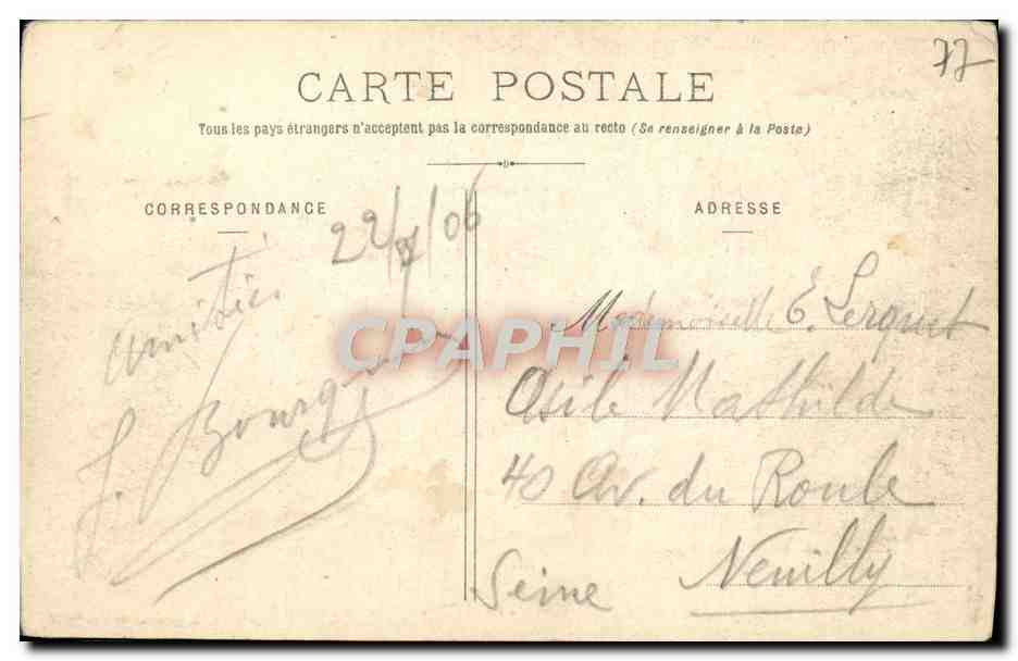 Bosque de Fontainebleau — Esfinge de los Druidas (Franchard) — editor no identificado, n° 101 — Reverso