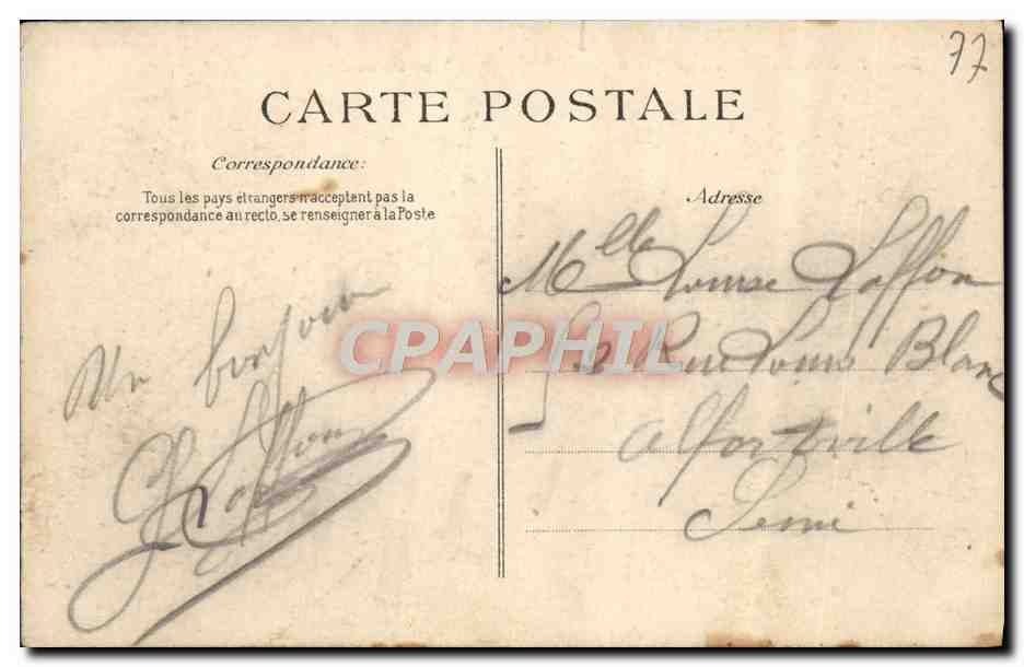 Torre Denecourt — Foresta di Fontainebleau — Editore ECH, n°396 — Verso