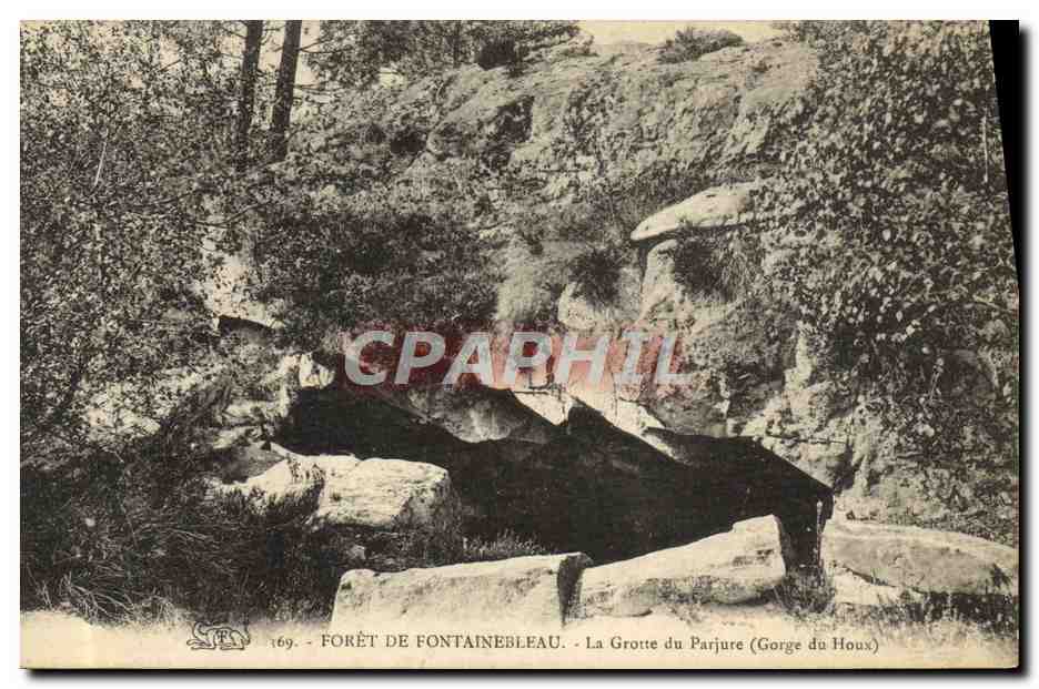 CPA Foret De Fontainebleau La Grotte Du Parjure Gorge du Houx