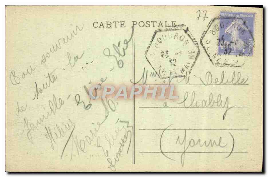 Foresta di Fontainebleau — Croce di San Hérem — editore non identificato, n° 102 — Verso