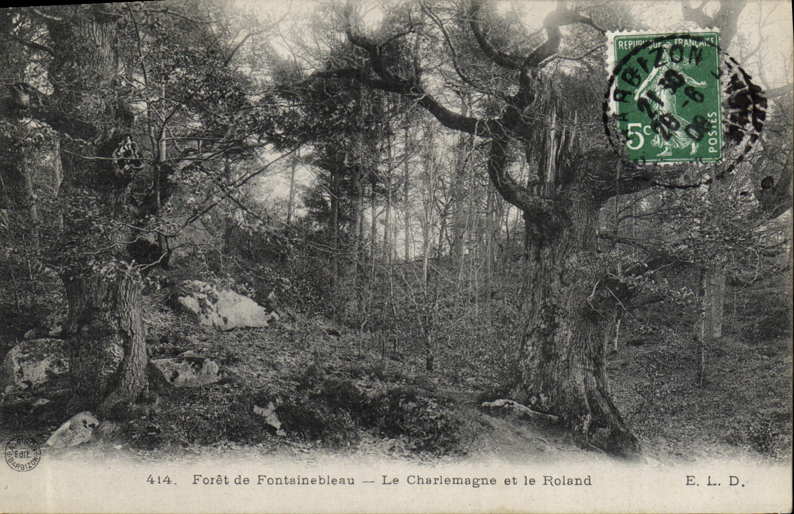 Woud van Fontainebleau — De Karel de Grote en de Roland — E. L. D.