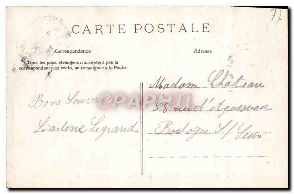 Woud van Fontainebleau — De Karel de Grote en de Roland — E. L. D. — Achterkant