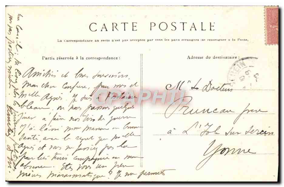 Palazzo di Fontainebleau — Il Canale del Parco — Fototipia L. Ménard, Fontainebleau — Verso