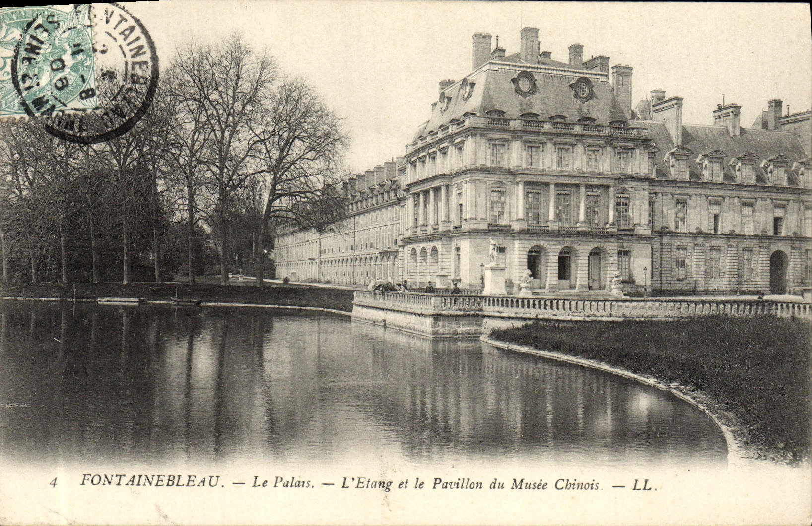 Fontainebleau — El Palacio, El Estanque y el Pavillon del Museo Chino — LL.