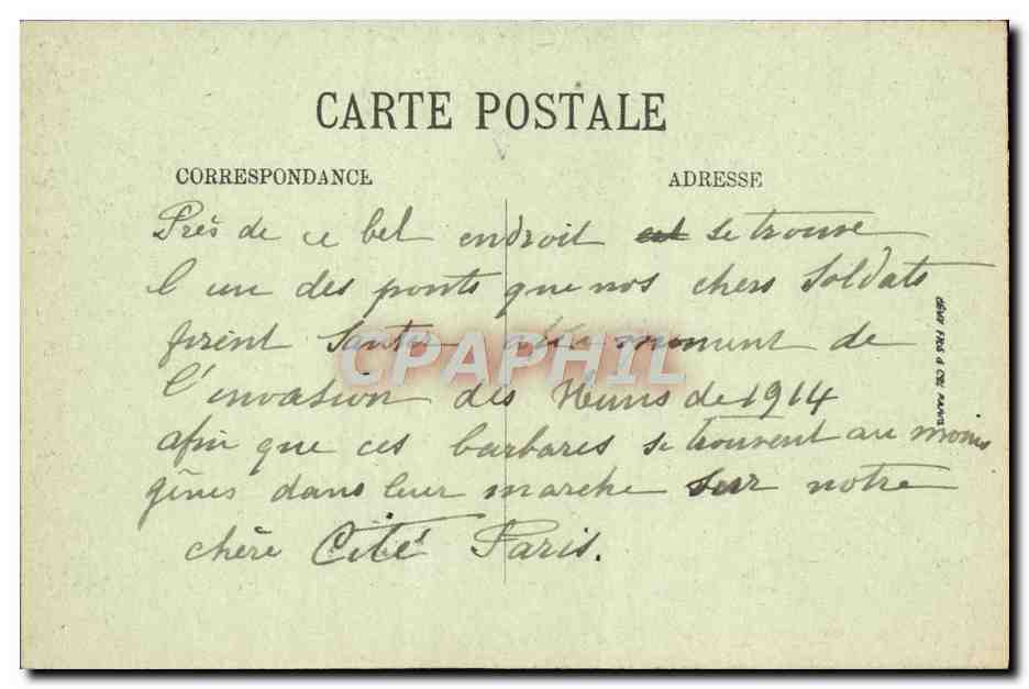 CPA Meaux Le Quai Sadi Carnot Et Le Vieux Pont — Verso