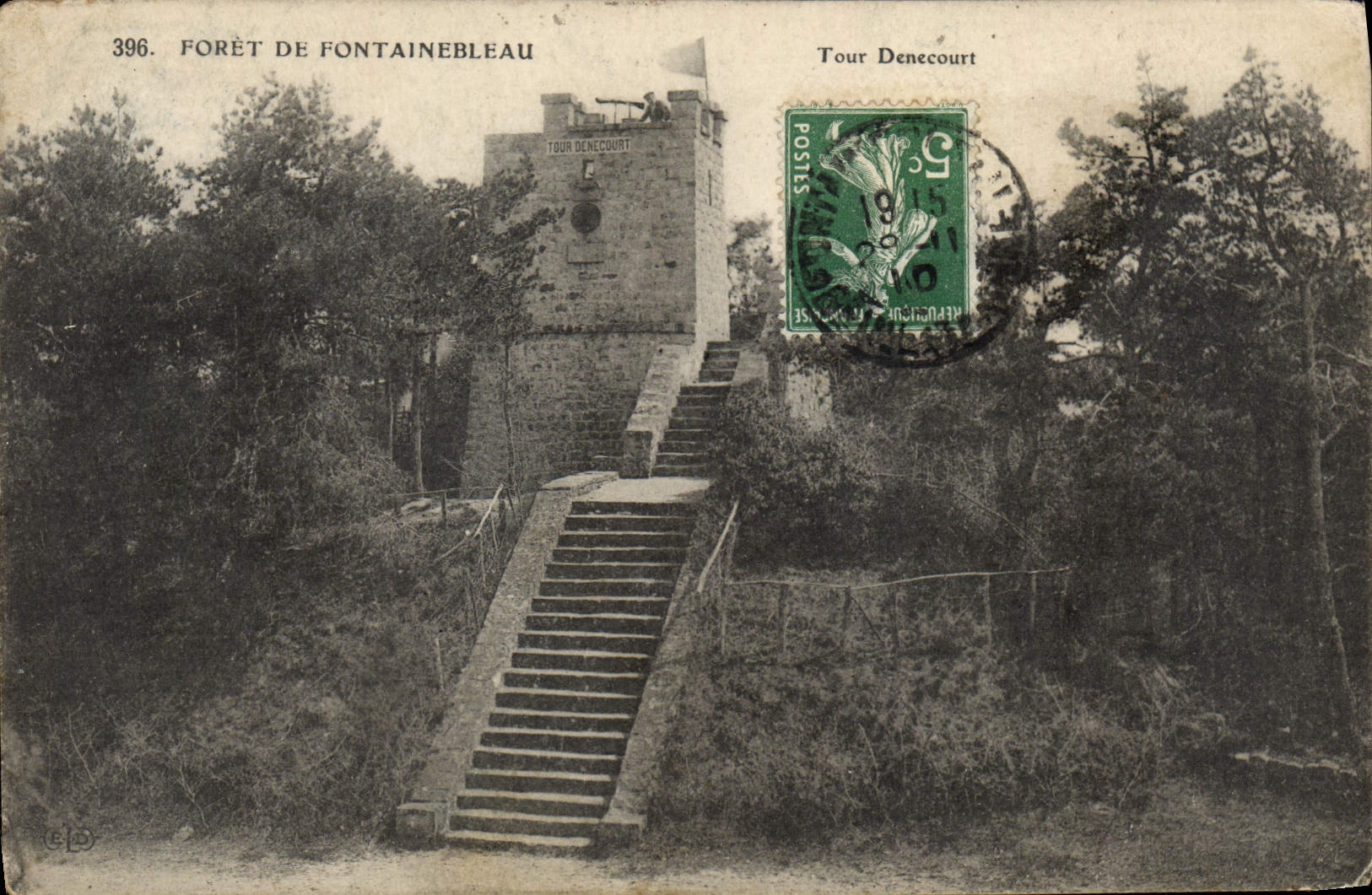 Torre Denecourt — Foresta di Fontainebleau — Editore CPD, n. 3996