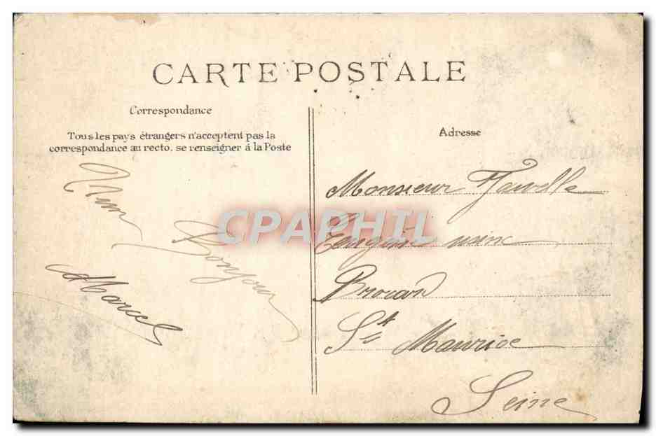 Torre Denecourt — Foresta di Fontainebleau — Editore CPD, n. 3996 — Verso
