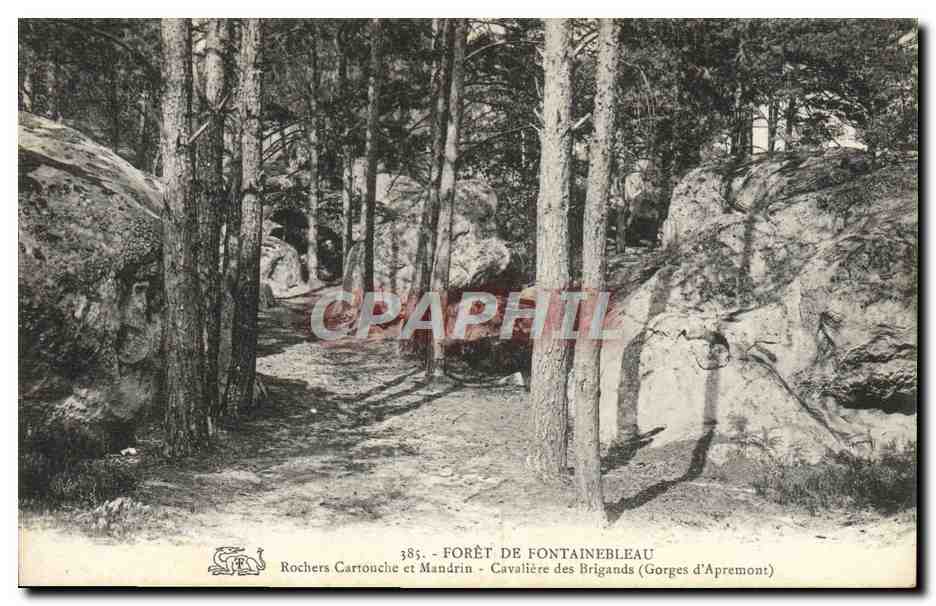 Forest of Fontainebleau — Cartouche and Mandrin Rocks, Cavalière des Brigands (Gorges d'Apremont) — no. 385