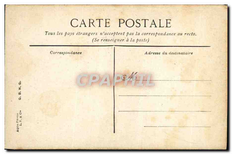 Fontainebleau - le Palais. Cour de l'École d'application — L.Y.&CH — Verso
