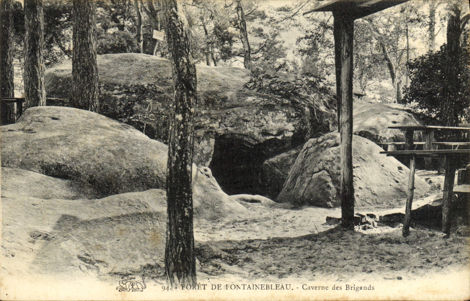 Wald von Fontainebleau - Höhle der Räuber — unbekannter Verleger, Nr. 94