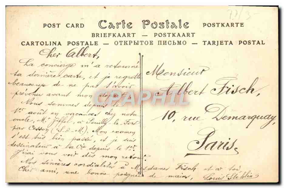 CPA Melun Le quartier Notre Dame Et La Maison Centrale — Rückseite
