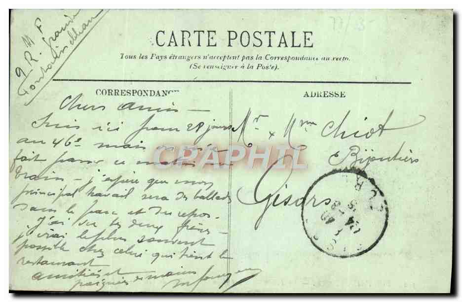Fontainebleau — La Forêt — Mont Aigu — La Tête de Singe — LL. — n°332 — Reverso