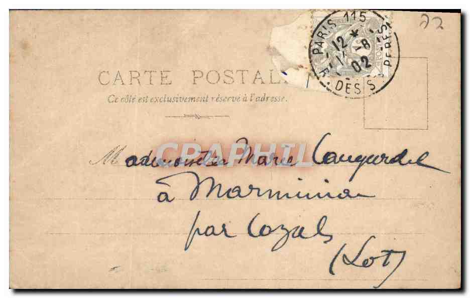 Fontainebleau — La Cour des Adieux — editor anónimo, número de serie no visible — Reverso
