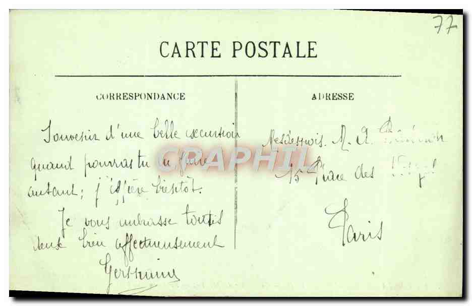 Fontainebleau — La Forêt — Le Rocher de Milet et de Rousseau — LL. — N° 300 — Verso