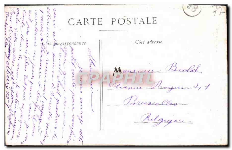 Forêt de Fontainebleau — Panorama de Franchard — Éditeur T. Fréteau, n° 12 — Verso