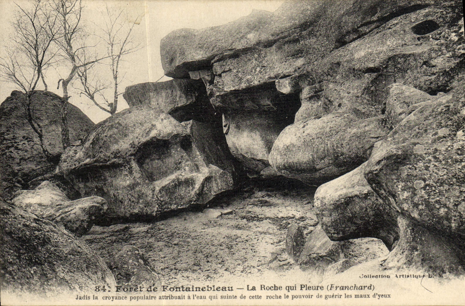 Forêt de Fontainebleau — La Roche qui Pleure — Collection Artistique L. Ménard