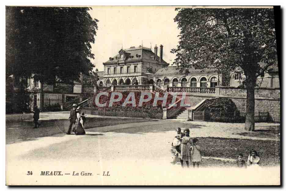 CPA Meaux La Gare Enfants
